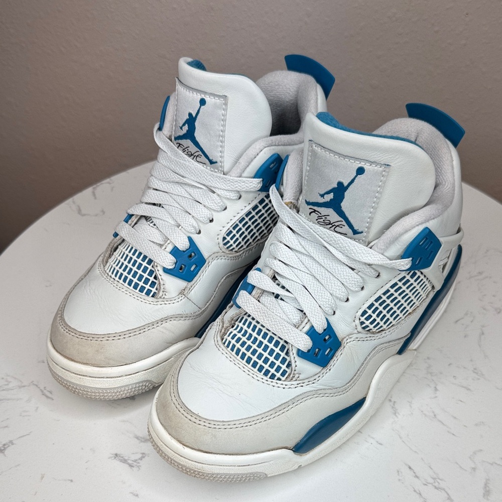 Air Jordan 4 Retro “Military Blue” Kids Sneakers HF4281-141‎